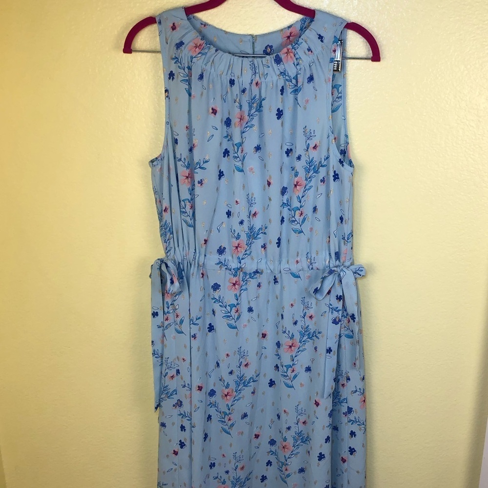 Juicy Couture golden rain floral Feminine Modest Cottagecore dress size XL - Picture 3 of 10